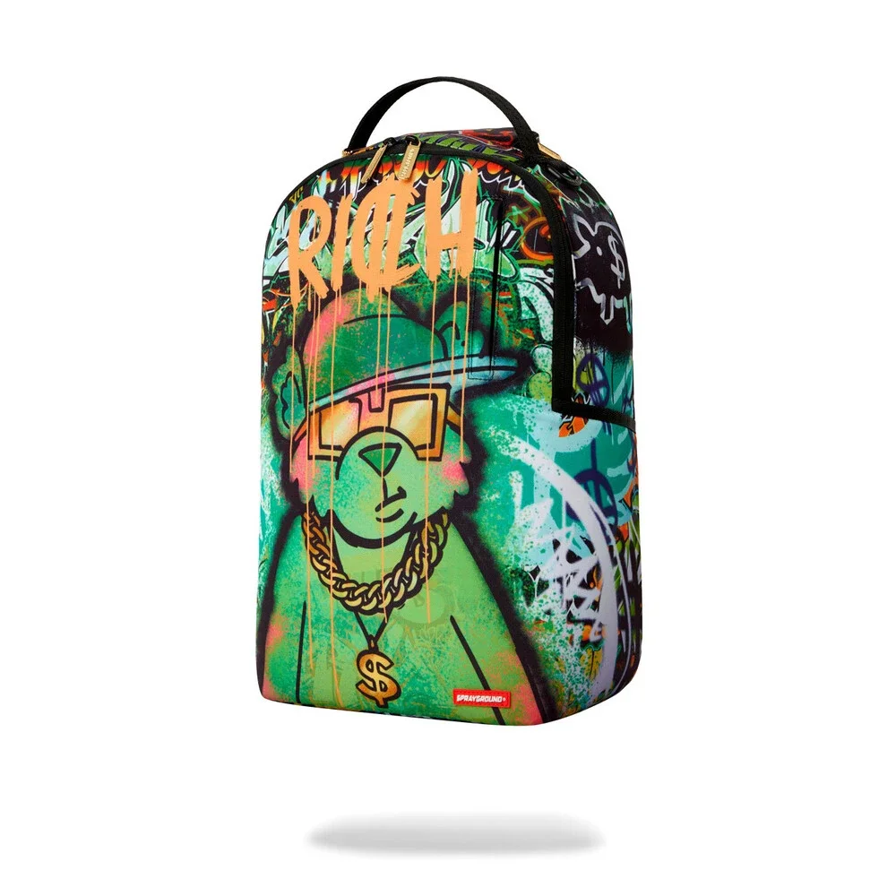 Sprayground Moneybear Tunnel Mural Backpack Unisex Multi Adjustable Strap SPR331